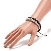 2Pcs 2 Style Cubic Zirconia Braided Bead Bracelet BJEW-JB08050-02-3