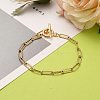 304 Stainless Steel Paperclip Chain Bracelets X-BJEW-JB05514-4
