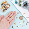 200Pcs 5 Colors Alloy Glue-on Flat Pad Bails for Pendant Making FIND-DR0001-48-3