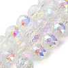 Transparent Electroplate Glass Beads Strands X-EGLA-N002-34D-H01-1