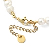 Flower Natural Pearl & Shell Beaded Bracelets for Women BJEW-TA00420-4