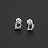 Brass Micro Pave Clear Cubic Zirconia Stud Earrings FS-WGC2F12-04-1