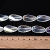 Electroplate Transparent Glass Beads Strands EGLA-N055-02A-4