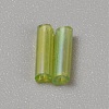300Pcs Transparent Glass Round Bugle Beads GLAA-WH0015-74G-2