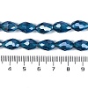 Transparent Electroplate Glass Beads Strands EGLA-N013-T8mm-B25-4