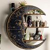 Wooden Crescent Moon Shelf for Crystals WICR-PW0004-001B-1