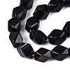 Natural Black Agate Beads Strands GG-N361-06A-07-4