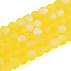 Frosted Transparent Glass Beads Strands GLAA-T032-T4mm-MBB11-1
