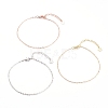 Brass Cable Chain Anklets AJEW-AN00391-1