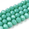 Opaque Solid Color Glass Beads Strands EGLA-A034-P8mm-D31-1