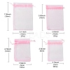 30Pcs 4 Styles Rectangle Organza Bags Jewellery Storage Pouches Wedding Favour Party Mesh Drawstring Gift OP-FS0001-01B-7