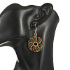 Christmas Glass Dangle Earrings EJEW-MZ00829-2