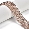 1 Strand Transparent Crackle Glass Round Beads Strands X-CCG-Q001-4mm-07-4