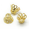 Plated Iron Bell Filigree Bead Caps X-IFIN-S696-46G-1