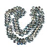 Electroplate Baking Paint Transparent Glass Beads Strands GL-N005-02A-C08-2
