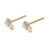 925 Sterling Silver Ear Stud Findings STER-F058-01G-07-1