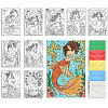 1 Set Coloring Paper Greeting Cards Sets AJEW-GA0007-13-1