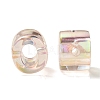 UV Plating Rainbow Iridescent Acrylic Beads OACR-C012-02F-1-3