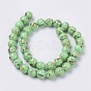 Sea Shell and Synthetic Turquoise Assembled Beads Strands G-G758-02-8mm-2