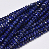 Faceted Rondelle Natural Lapis Lazuli Bead Strands G-F289-41A-1