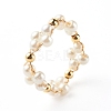 Glass Pearl Beads Finger Rings X1-RJEW-TA00005-4