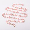 Handmade Round Gemstone Beads Chains for Necklaces Bracelets Making AJEW-JB00058-03-2