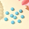 Craft Findings Dyed Synthetic Turquoise Flat Back Dome Cabochons X-TURQ-S266-6mm-01-5
