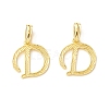 Rack Plating Eco-Friendly Brass Letter Pendants KK-K265-02G-D-1