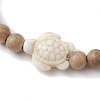 Beach Tortoise Synthetic Turquoise Bracelets BJEW-JB10311-01-3
