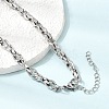 5.5MM 304 Stainless Steel Twisted Oval Link Chain Necklaces for Man and Women SA-CBAB767-18C-P-3