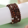 Natural Red Jasper Bead Stretch Bracelets X-BJEW-K212-A-012-2
