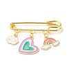 Cloud Heart and Rainbow Charm Enamel Brooch Pin JEWB-BR00062-02-1