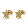 Ion Plating(IP) 304 Stainless Steel Stud Earring Findings X-STAS-I206-70G-1