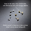 60Pcs Stainless Steel Ear Nuts STAS-BBC0005-14P-5