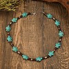 Sea Turtle Dyed Synthetic Turquoise & Coconut Heishi Beaded Necklaces for Men FS-WG4C8C3-01-1