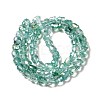 Electroplate Transparent Glass Beads Strand GLAA-G088-01-3