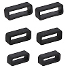30Pcs 3 Styles Rectangle Silicone Retainer Buckle Holder Watchbands Retaining Hoop Replacement Watch Strap Clasp FIND-CN0002-39A-1