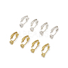 Brass Clip-on Earring Converters Findings KK-TA0007-21-2
