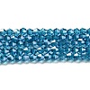 Transparent Electroplate Glass Beads Strands GLAA-F029-4mm-C01-1