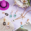 Alloy Enamel Skull Pendant Locking Stitch Markers HJEW-AB00043-4