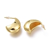 Brass Half Hoop Earrings X-EJEW-H104-18G-2