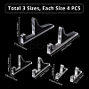 12Pcs 3 Styles Desktop Transparent Acrylic Display Holder for Photo Frame ODIS-GA0001-57-2