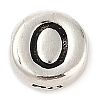 925 Sterling Silver Flat Round with Letter Beads LS-STER-G044-01AS-O-1