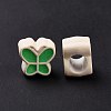 Rubberized Style Acrylic European Beads SACR-E009-05-4