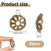 30Pcs Brass Bead Caps KK-FH0008-34AB-2