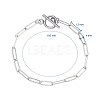 304 Stainless Steel Textured Paperclip Chain Bracelets X-BJEW-JB05112-5