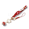 Brass Pendant Keychains HJEW-WH0039-15E-1