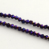 Electroplate Glass Bead Strands X-EGLA-R094-4mm-05-1