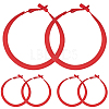 3 Pairs Spray Painted Alloy Hoop Earrings EJEW-SP0001-21C-7