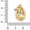 Christmas Brass Micro Pave Cubic Zirconia Enamel Pendants KK-B164-01G-02-3